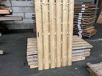 Hillhout tuinpoort metalen frame 195x100 cm - afbeelding 2 van  4