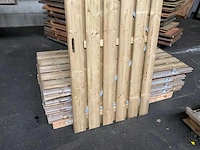 Hillhout tuinpoort metalen frame 195x100 cm - afbeelding 4 van  4