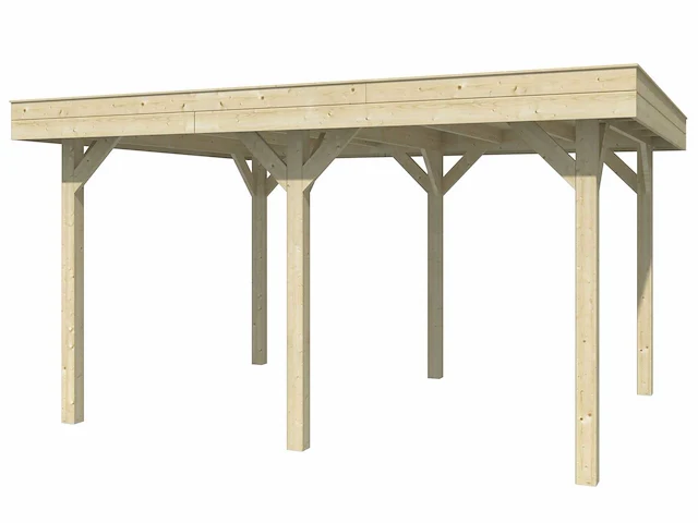 Hillhout vuren terrasoverkapping 598x304x240 cm - afbeelding 1 van  10