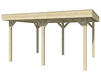 Hillhout vuren terrasoverkapping 598x304x240 cm - afbeelding 1 van  10