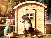 Hillhout wende kinderspeelhuis - 105x130x140 cm - afbeelding 2 van  3