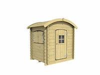 Hillhout wende kinderspeelhuis - 105x130x140 cm - afbeelding 3 van  3