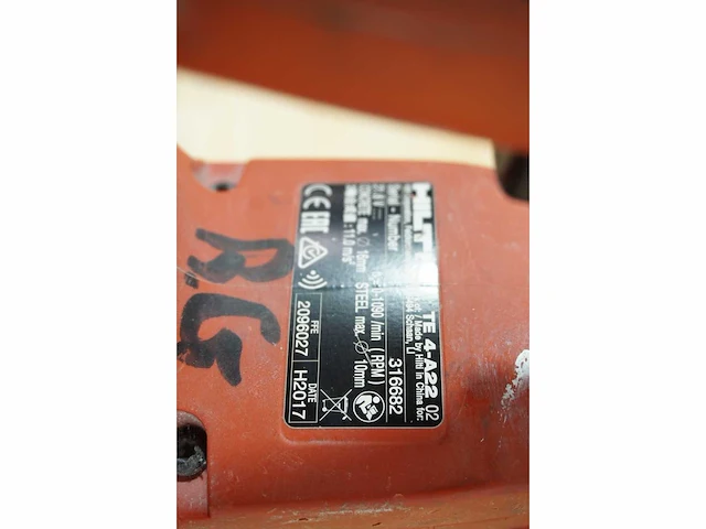 Hilti - te 4-a22 - boorhamer met stofzuiger - afbeelding 5 van  6