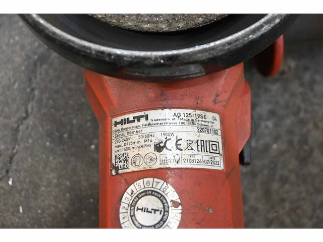Hilti ag125-19se haakse slijpmachine - afbeelding 3 van  3