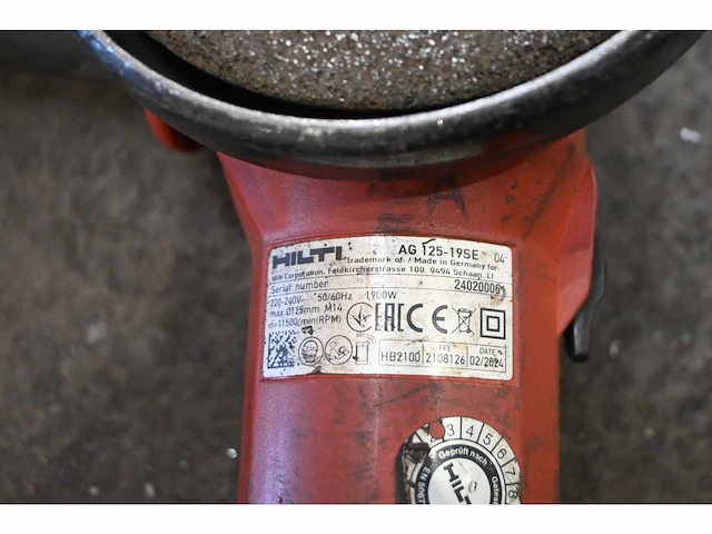 Hilti ag125-19se haakse slijpmachine - afbeelding 3 van  3