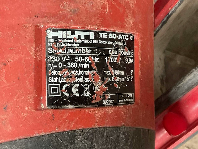 Hilti te 80 boorhamer - afbeelding 4 van  5