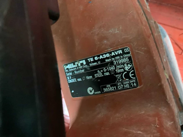 Hilti te6-a36-avr boormachine - afbeelding 3 van  3