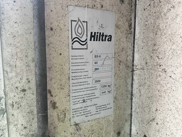 Hiltra bs-6 chemicaliën opslagcontainer - afbeelding 7 van  7