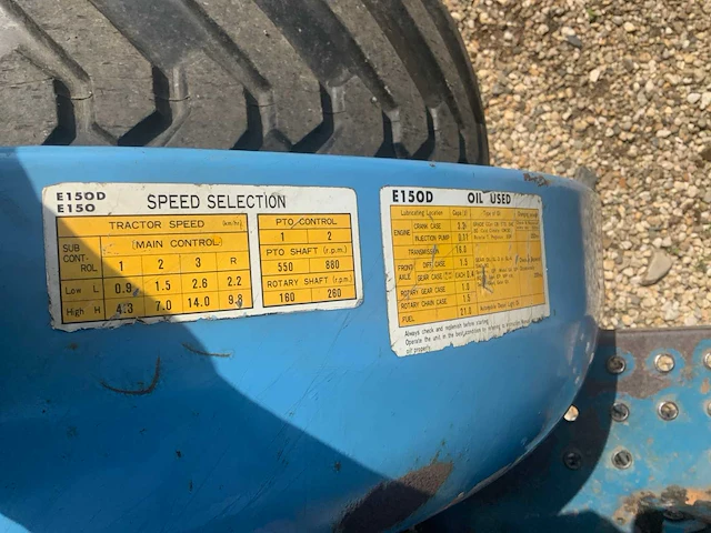 Hinomoto e150d minitractor - afbeelding 17 van  28