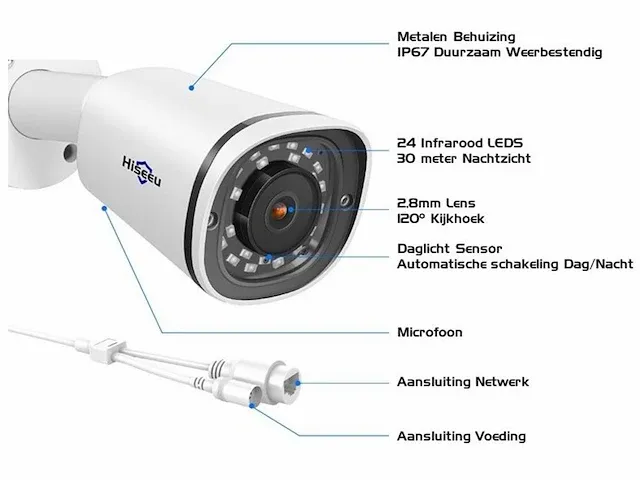 Hiseeu - compleet nieuw camerasysteem | 8mp-4k-poe-3tb nvr 8 channel - afbeelding 2 van  2