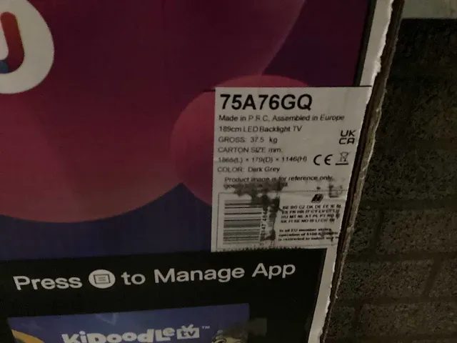 Hisense - qled - 75 inch - televisie - afbeelding 2 van  8