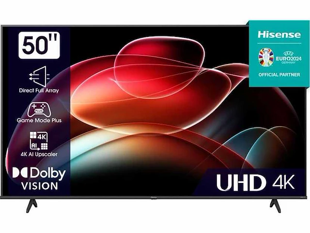 Hisense 50a6ktuk 50" smart 4k ultra hd hdr led tv - afbeelding 1 van  2