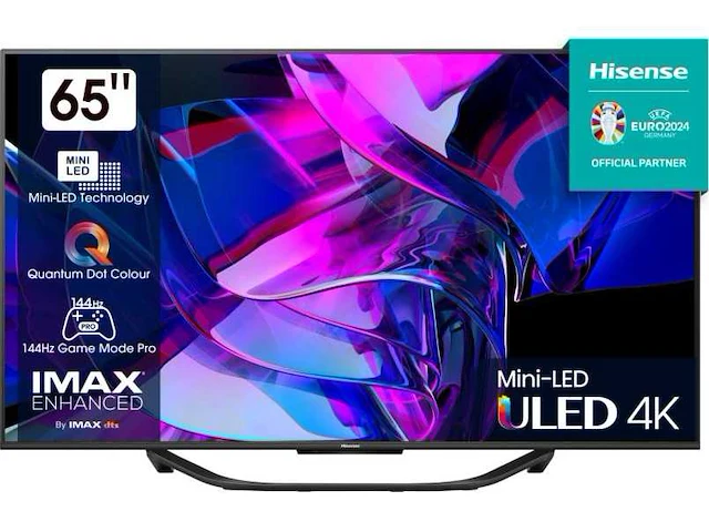 Hisense 65u7kqtuk 4k ultra hd hdr mini-led tv 65 inch - afbeelding 1 van  2