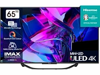 Hisense 65u7kqtuk 4k ultra hd hdr mini-led tv 65 inch - afbeelding 1 van  2