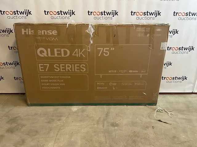 Hisense 75 inch qled televisie - afbeelding 1 van  9