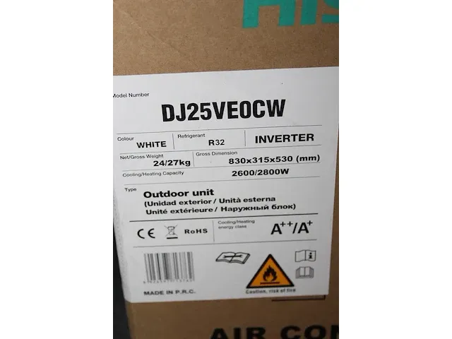 Hisense aircoproducten w.o. vier indoor units, outdoor unit en diverse losse producten. compleetheid onbekend - afbeelding 3 van  4