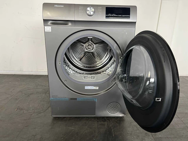 Hisense asciugatrice dhqa902ut 9kg a++ wasdroger vrijstaand voorbelading a++ titanium - afbeelding 4 van  7