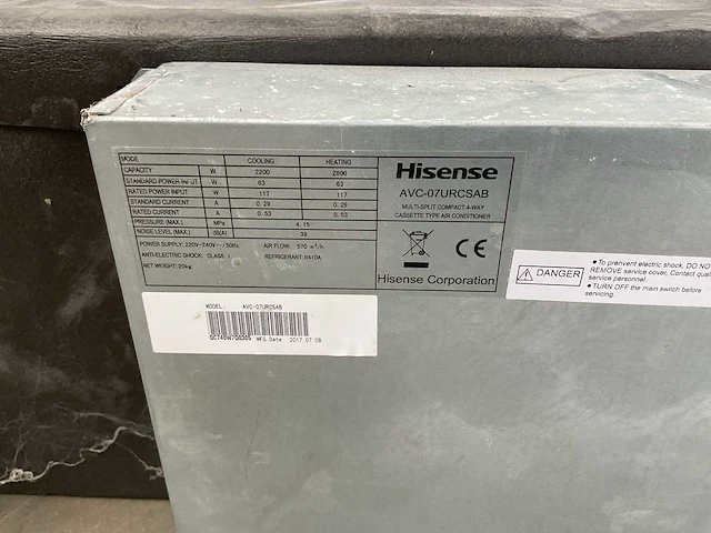 Hisense avc-07urcsab indoor airco unit incl. installatiemateriaal - afbeelding 7 van  7