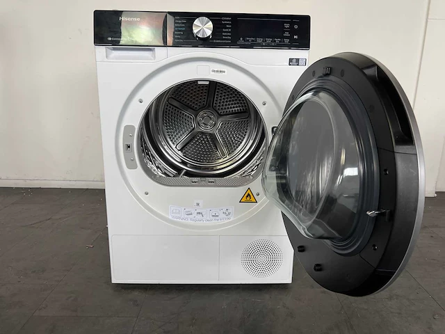 Hisense dh5s102bw wasdroger vrijstaand voorbelading 10 kg a+++ wit - afbeelding 2 van  5