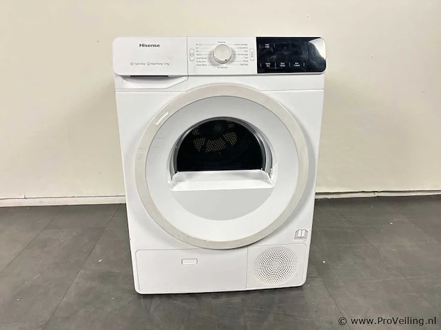 Hisense dhge901 wasdroger vrijstaand voorbelading 9 kg a++ wit - afbeelding 7 van  10