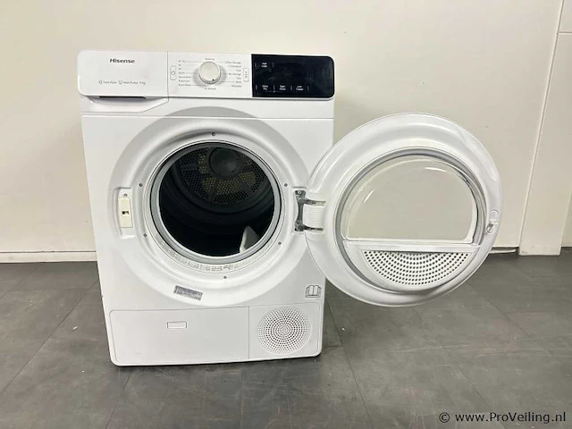 Hisense dhge901 wasdroger vrijstaand voorbelading 9 kg a++ wit - afbeelding 8 van  10