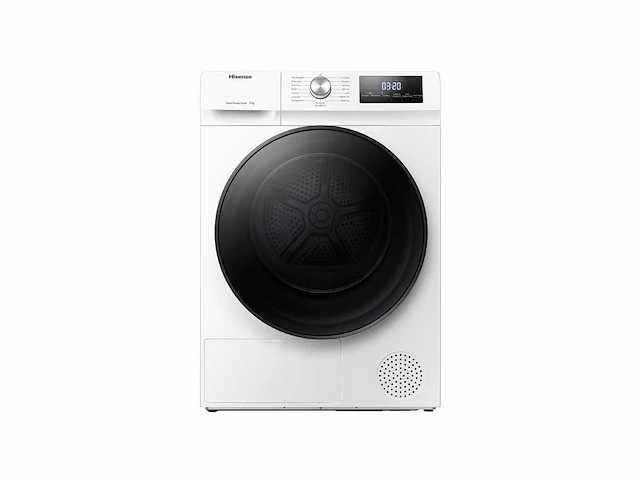 Hisense dhqa902u wasdroger vrijstaand voorbelading 9 kg a++ wit - afbeelding 1 van  11