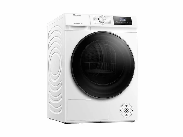 Hisense dhqa902u wasdroger vrijstaand voorbelading 9 kg a++ wit - afbeelding 10 van  11