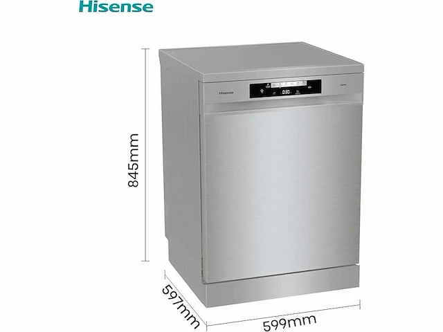 Hisense hs642d90xuk vaatwasser vrijstaand 14 couverts d - afbeelding 3 van  9
