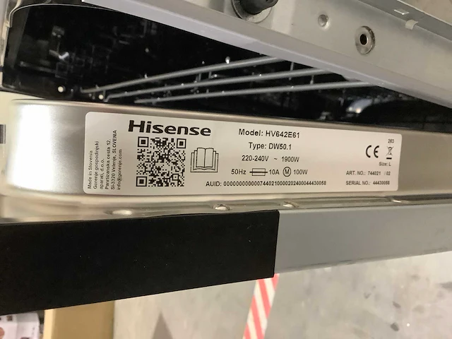 Hisense hv642e61 vaatwasser - afbeelding 5 van  7