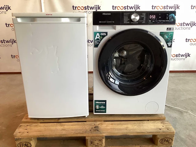 Hisense, inventum koelkast wf3s8043bw3blx, kk501 wasmachine (2x) - afbeelding 1 van  8