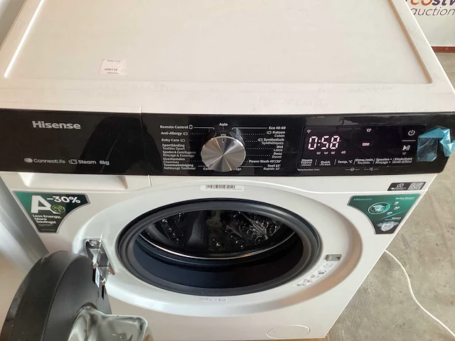 Hisense, inventum koelkast wf3s8043bw3blx, kk501 wasmachine (2x) - afbeelding 5 van  8