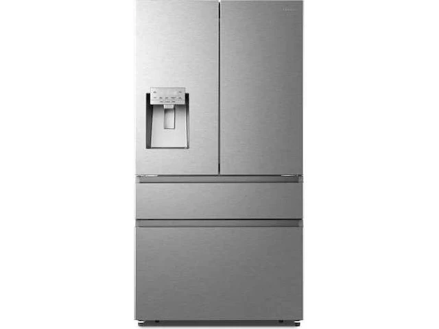Hisense rf728n4sase, multi-deur koelkast-vriezer met niet-aangesloten water- en ijsmaker, energieklasse e, roestvrij staal - afbeelding 2 van  7