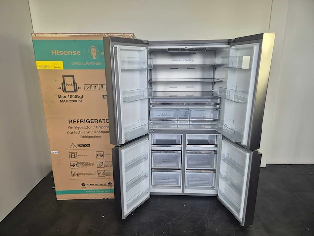 Hisense rq758n4sai1 amerikaanse koelkast vrijstaand 609 l f roestvrijstaal - afbeelding 10 van  16