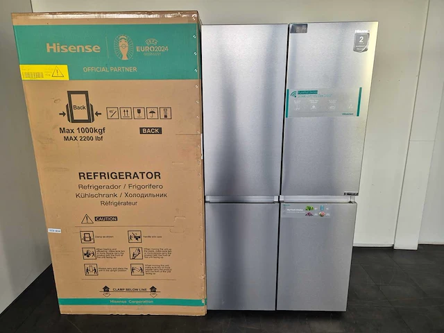 Hisense rq758n4sase amerikaanse koelkast vrijstaand 609 l e roestvrijstaal - afbeelding 1 van  4