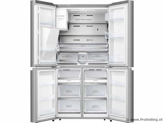 Hisense rq760n4aif amerikaanse koelkast vrijstaand 540 l f roestvrijstaal - afbeelding 7 van  10