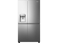 Hisense rs818n4iid amerikaanse koelkast – 632l – rvs – water- en ijsdispenser – no frost – stil (35db) - afbeelding 1 van  5