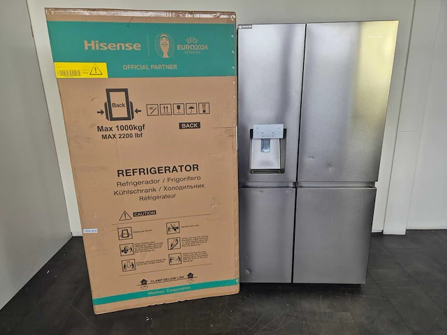 Hisense rs818n4tie amerikaanse koelkast vrijstaand 632 l e roestvrijstaal - afbeelding 1 van  6