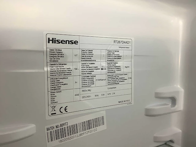 Hisense rt267d4ad1 koel- vriescombinatie - afbeelding 5 van  8