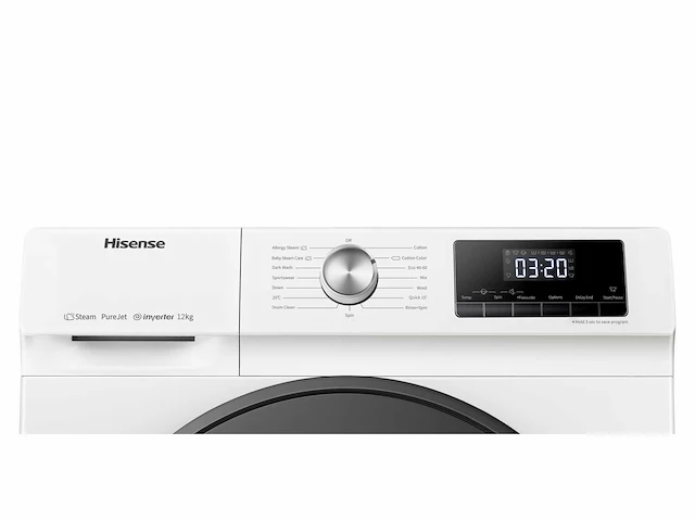 Hisense wfqa1214evjm wasmachine voorbelading 12 kg 1400 rpm wit - afbeelding 10 van  13