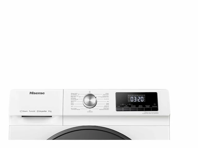 Hisense wfqa9014evjm wasmachine voorbelading 9 kg 1400 rpm wit - afbeelding 9 van  12