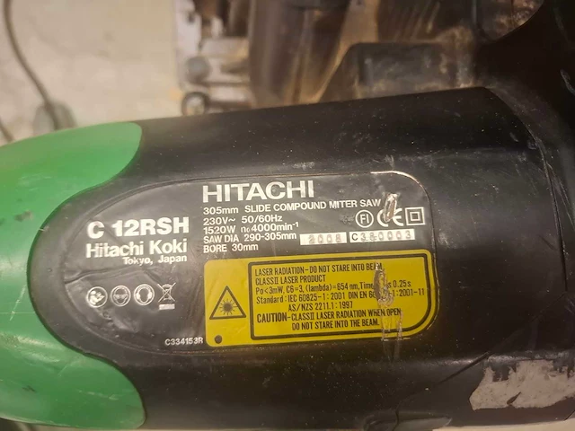 Hitachi - 2008 - c 12rsh - afkortcirkelzaagmachine - afbeelding 3 van  3