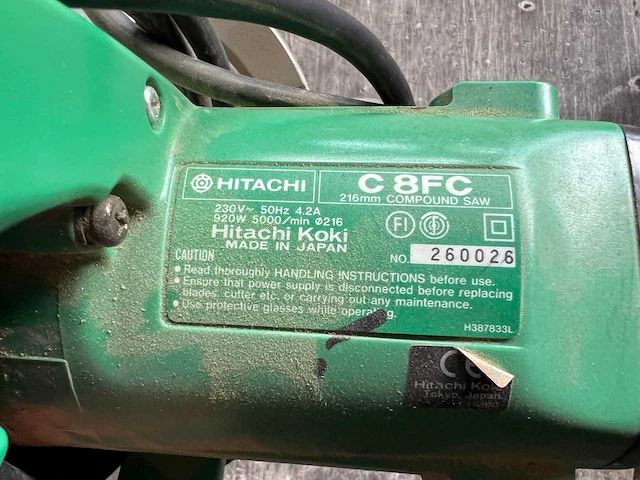 Hitachi - c 8fc - radiaalafkortzaagmachine - afbeelding 3 van  3
