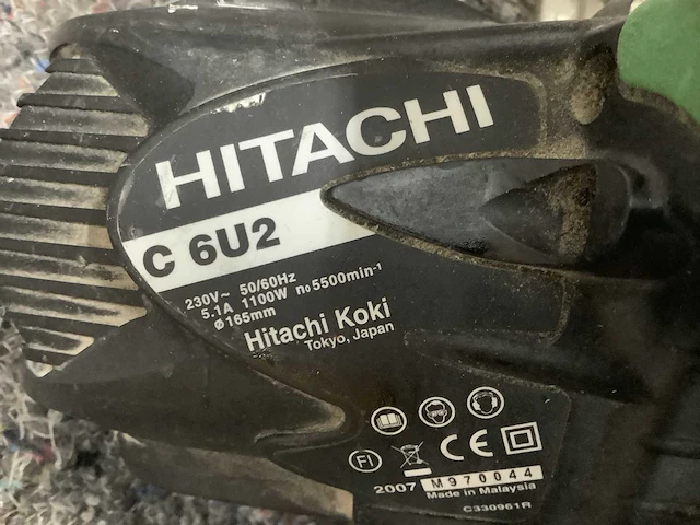 Hitachi c6u2 cirkelzaagmachine - afbeelding 4 van  4