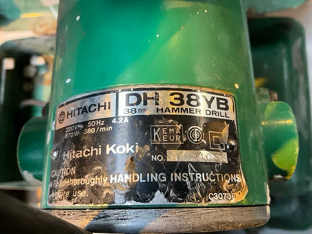 Hitachi dh 38 yb boorhamer - afbeelding 4 van  4