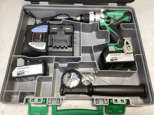 Hitachi ds 18dsdl boormachine set (2x) - afbeelding 2 van  8