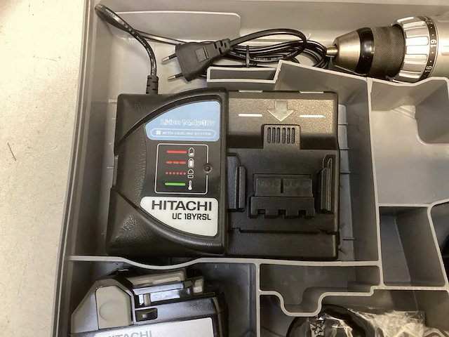 Hitachi ds 18dsdl boormachine set (2x) - afbeelding 4 van  8
