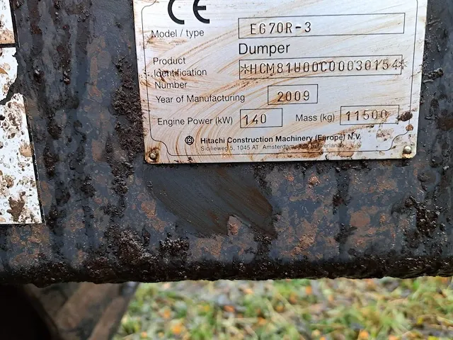 Hitachi eg70r roterende rupsdumper met silageopbouw - afbeelding 34 van  61