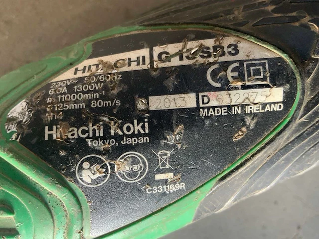 Hitachi g13sb3 haakse slijpmachine - afbeelding 3 van  5