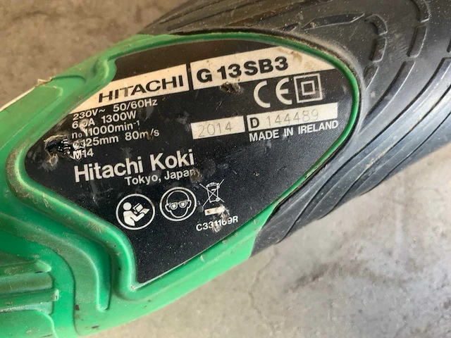 Hitachi g13sb3 haakse slijpmachine - afbeelding 3 van  5