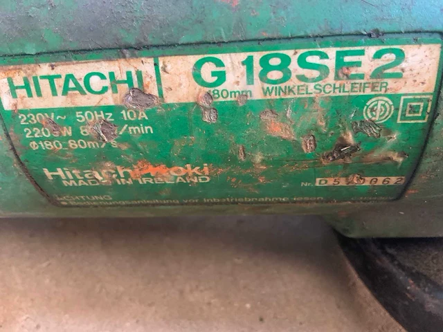 Hitachi g18se2 haakse slijpmachine - afbeelding 3 van  5
